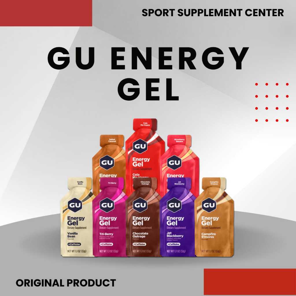 GU Energy Gel 40mg Caffein, 20mg Caffein, 0 Caffein