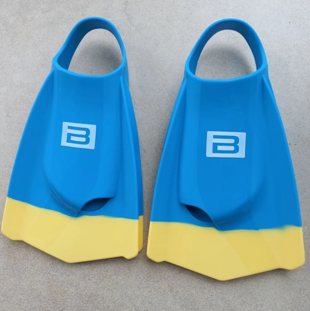 B FINS BLUE/YELLOW